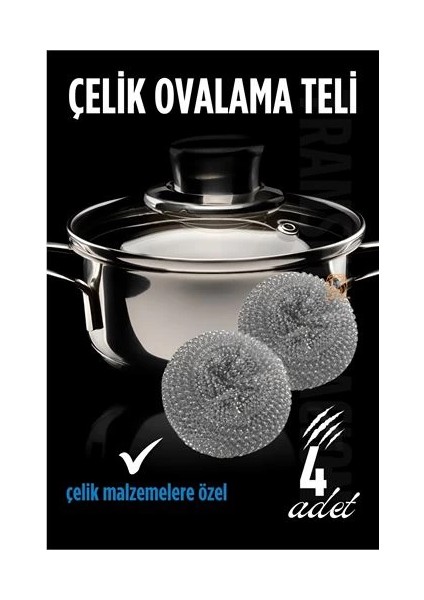Bfs Çelik Bulaşık Ovalama Teli 4 Adet