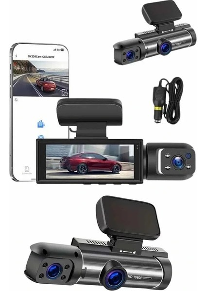 Araç Kamerası Black Box Çift Kameralı Ekranlı Full Hd Sürüş Kamerası indirimleri