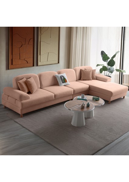 Aries Yataklı Sandıklı Piyonlu Köşe Takımı Pembe Sağ Köşe