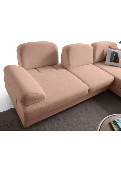 Aries Yataklı Sandıklı Piyonlu Köşe Takımı Pembe Sağ Köşe