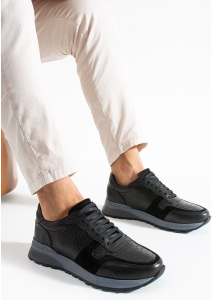 Erkek Siyah Günlük Hakiki Deri/süet Ayakkabı fiyatları