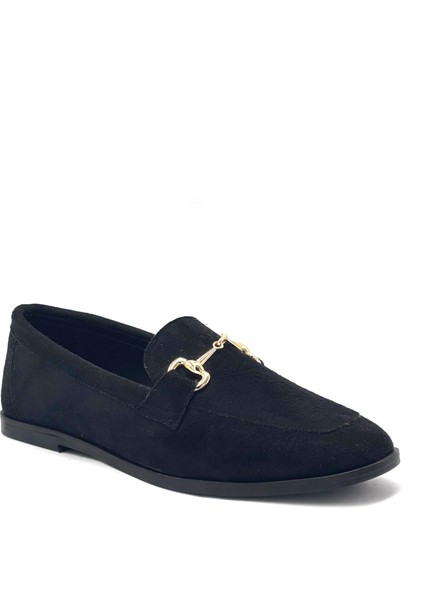 Mis Toka Detaylı Günlük Kadın Babet Süet Siyah fırsatları