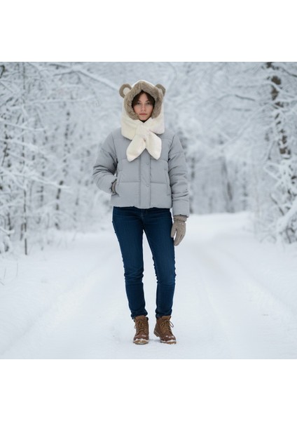 Peluş Kış Şapkası | Kulak Koruma Şapka & Boyunluk Şal İkisi Bir Arada | Sıcacık ve Yumuşacık fiyatları
