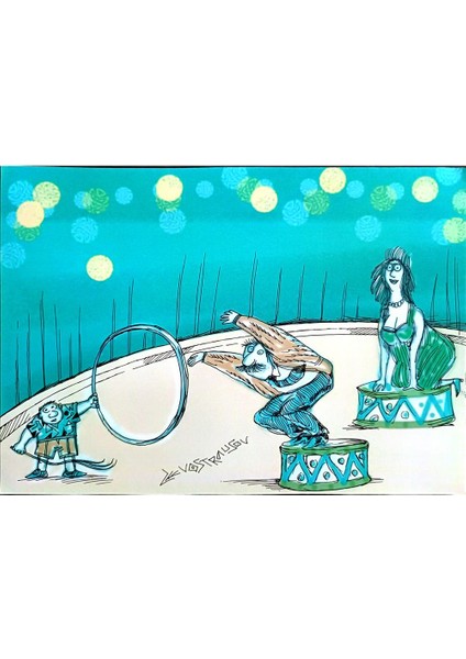 Chenzov Lev 29X21CM Orijinal Karikatür Tablo modelleri