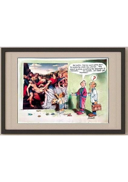 Osmar Sorbellini 29X21CM Orijinal Karikatür Tablo