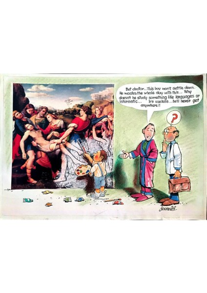 Osmar Sorbellini 29X21CM Orijinal Karikatür Tablo modelleri