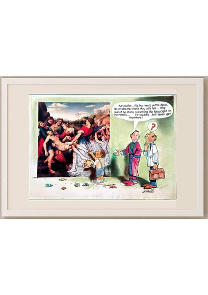 Osmar Sorbellini 29X21CM Orijinal Karikatür Tablo fırsatları