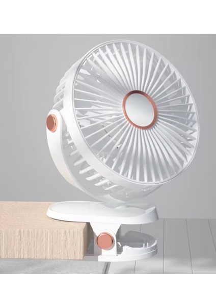 Pratik Taşınabilir Şarjlı Işıklı 5 Kademeli Masaüstü Fan Laciver Vnt-02