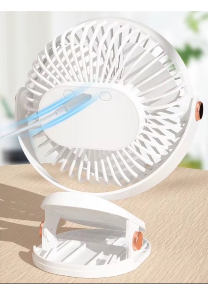 Pratik Taşınabilir Şarjlı Işıklı 5 Kademeli Masaüstü Fan Laciver Vnt-02 modelleri