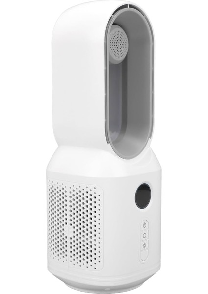 HP-F29 Sessiz Pervanesiz 106 Derece Döner USB Şarjlı Masaüstü Fan – Hoparlör Gece Lambası 3'ü 1 Arada Akıllı Tasarım 33 cm