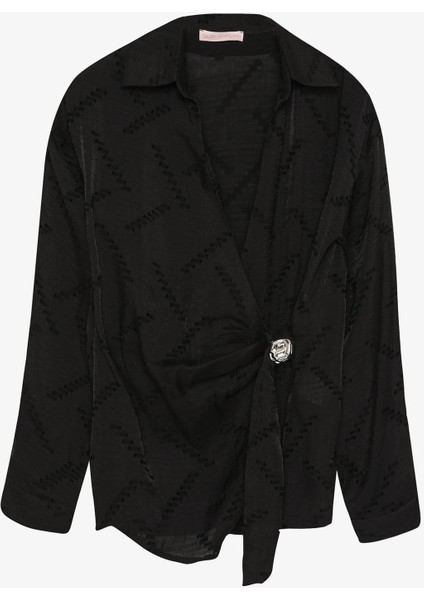 Siyah Kadın Gömlek BLZ00847 fiyatları