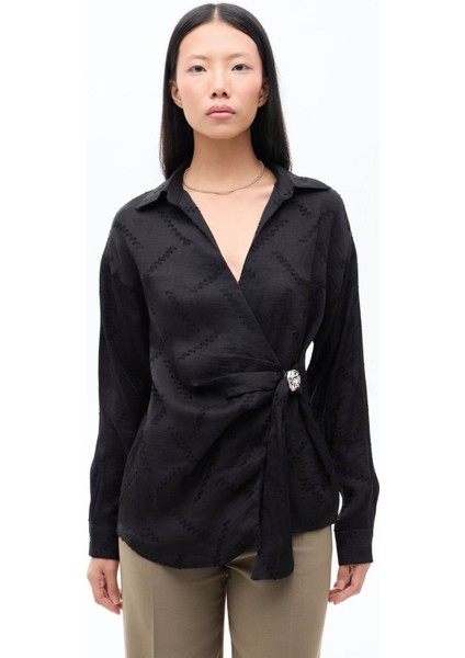 Siyah Kadın Gömlek BLZ00847 modelleri