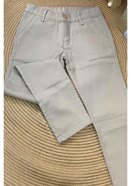 Erkek Çocuk Kanvas Pantolon 0301 Krem