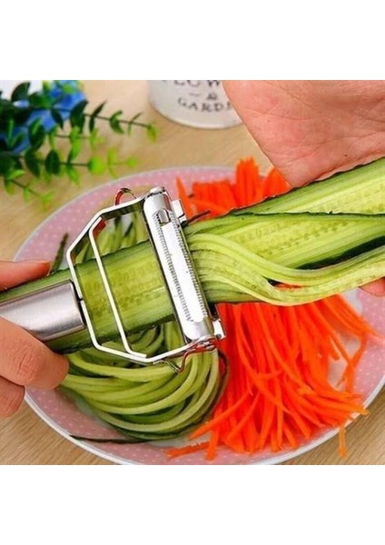 Meyve & Sebze Jülyen Soyucu, Paslanmaz Çelik, Patates-Sebze Soyacağı & Doğrayıcı, Hızlı & Pratik Mutfak Aracı”