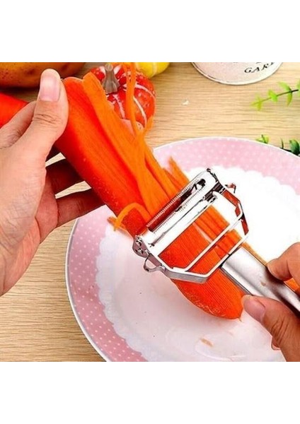 Meyve & Sebze Jülyen Soyucu, Paslanmaz Çelik, Patates-Sebze Soyacağı & Doğrayıcı, Hızlı & Pratik Mutfak Aracı” indirimleri