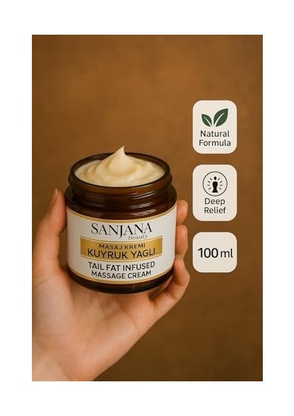 Sanjana Kuyruk Yağlı Rahatlatan Masaj Kremi – Doğal Içerikli, Kas ve Eklemi Rahatlatan, 100 ml modelleri