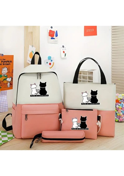 4 Lü Sırt Çantası Seti (Sırt Çantası/omuz Çantası/çapraz Çanta/kalem Kutusu)