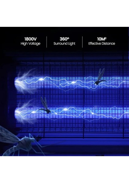 Sinek Böcek Öldürücü Elektrikli Mavi Işık 4W 2000V Iki Ledli Zincirli Askılı fırsatları