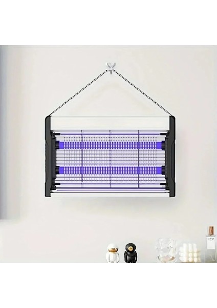 Sinek Böcek Öldürücü Elektrikli Mavi Işık 4W 2000V Iki Ledli Zincirli Askılı