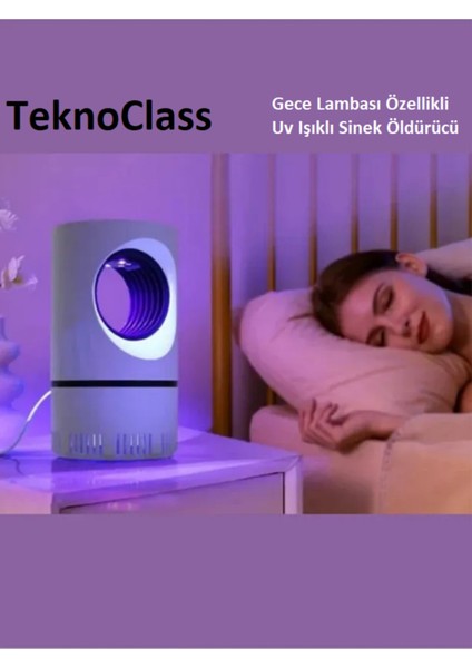 USB Li LED Sivrisinek Sinek Öldürücü Kovucu Gece Lamba Fotokatalizörlü Elektrikli Böcek Tuzağı