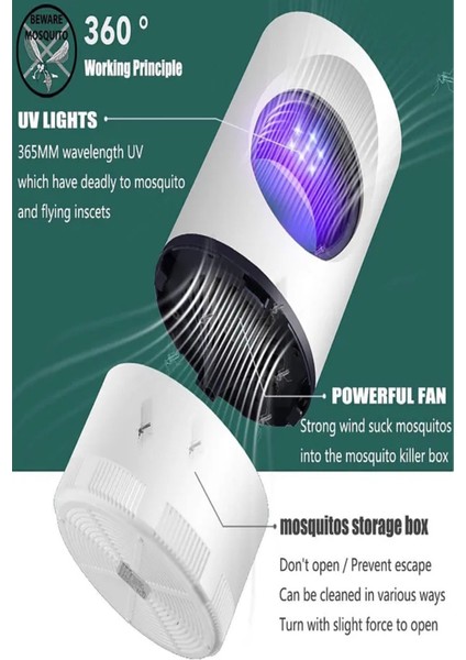 USB Li LED Sivrisinek Sinek Öldürücü Kovucu Gece Lamba Fotokatalizörlü Elektrikli Böcek Tuzağı modelleri