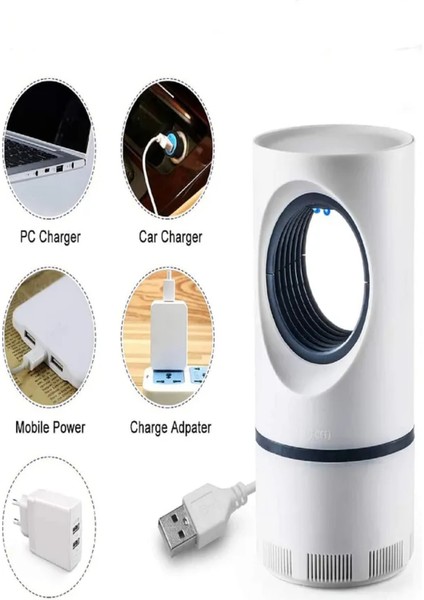 USB Li LED Sivrisinek Sinek Öldürücü Kovucu Gece Lamba Fotokatalizörlü Elektrikli Böcek Tuzağı indirimleri