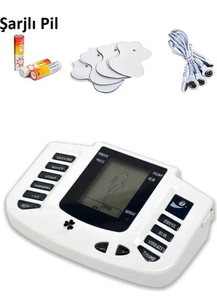 4 Pedli Taşınabilir Fizik Tedavi Tens Cihazı Masaj Aleti