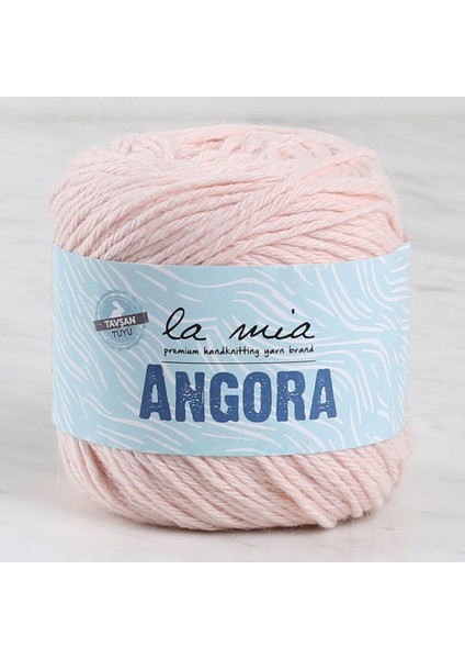 La Mia Angora Pudra Pembe El Örgü Ipi - L185 - 34012