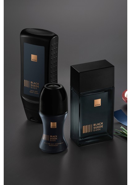 Black Suede Dark Erkek Rollon 50 Ml. Üçlü Set modelleri