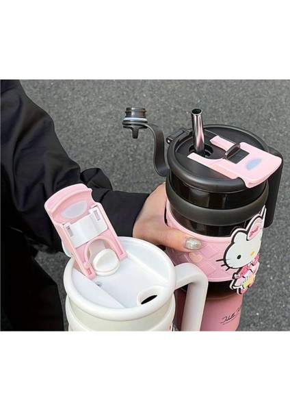 Çocuk Termos Matara Paslanmaz Çelik Cinnamoroll Figürlü Pipetli ve Ağızlıklı 900ML AD50669 modelleri