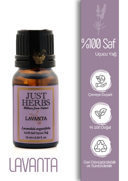 Lavanta Yağı 10 ml %100 Saf ve Doğal Lavandula Angustifolia Oil