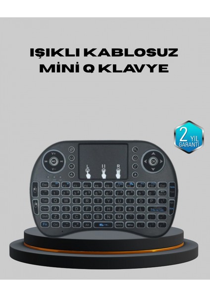 Aydınlatmalı Touchpad’li Q Klavye – Türkçe Karakterli, USB Bağlantılı, Numerik Tuş Takımı