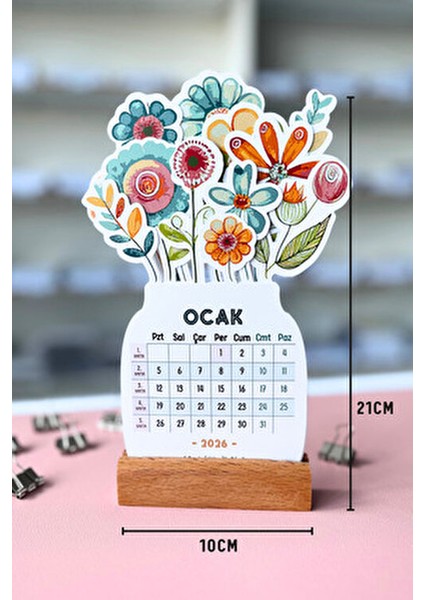 2026 Yılı Aylık Masa Takvimi Orta Boy / Resmi Tatiller ve Hafta Sonları fiyatları