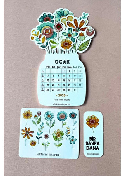 2026 Yılı Aylık Masa Takvimi Orta Boy / Resmi Tatiller ve Hafta Sonları fırsatları