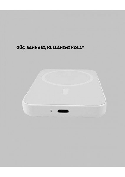 Magsafe Uyumlu Kablosuz Powerbank – Güçlü Mıknatıs, Hızlı Şarj, Kompakt Tasarım fırsatları