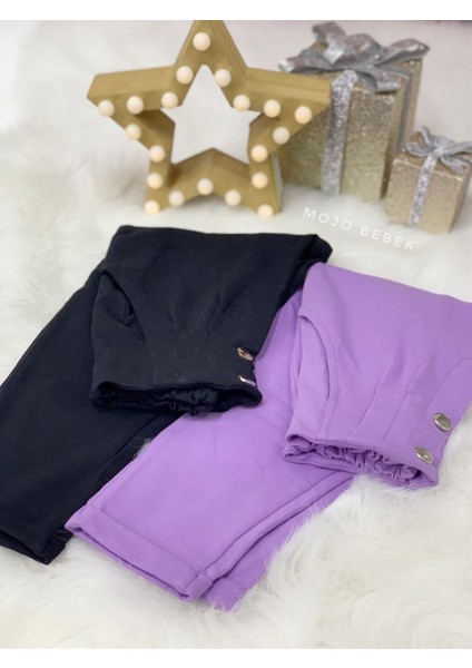 Kız Çocuk 5-14 Yaş Düğmeli Mom Eşofman Altı 3027 Siyah fırsatları