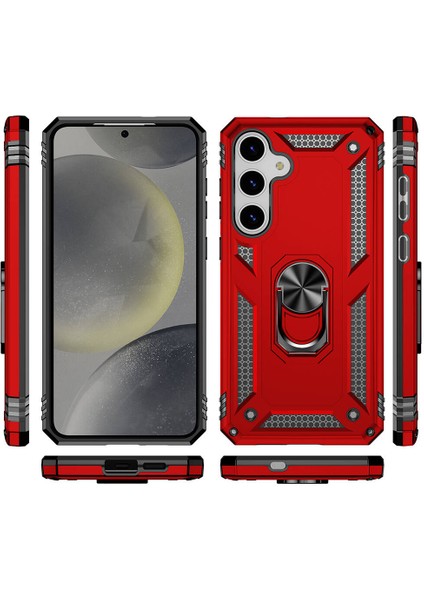 Spia Galaxy S24 Plus Kılıf Spıa Vega Kapak-Kırmızı indirimleri