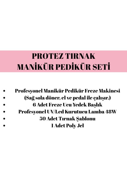 Protez Tırnak Manikür Pedikür Seti Profesyonel Manikür Pedikür Freze Makinesi Uv LED Kurutucu Lamba fiyatları