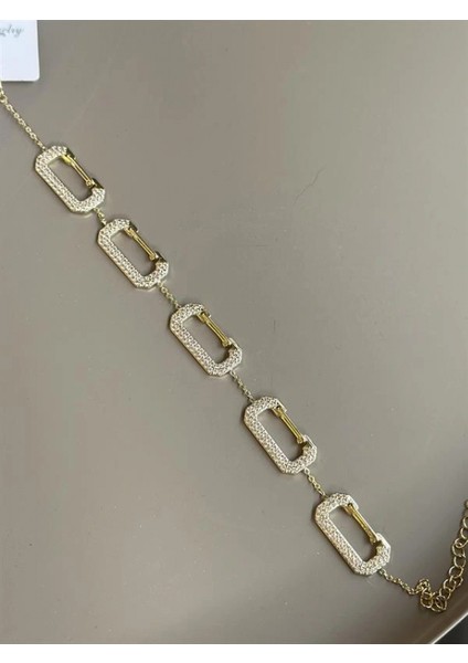 Ieg Taşlı Bileklik - Altın