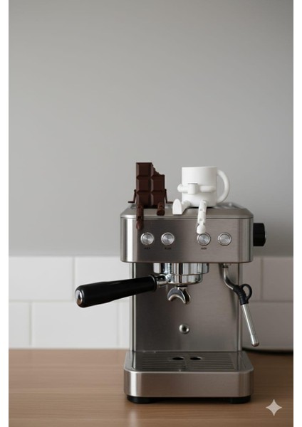 Kahve Köşesi Figürleri-Minayetür Kahve Çekirdeği-Minyatür Çikolata-Minyatür Kahve Bardakları