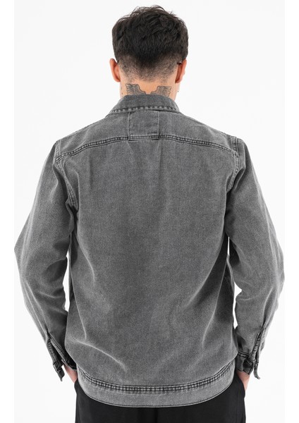 Erkek Füme Kot Ceket Relax Fit Kapaklı Çift Cepli Gömlek Yaka indirimleri