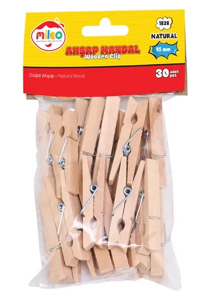 Ahşap Mandal Naturel