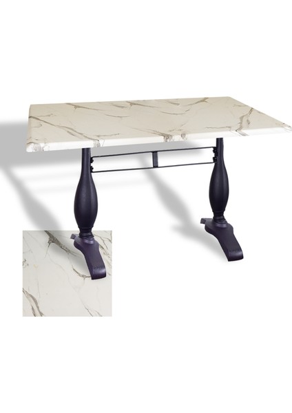 Çipa 3011 Döküm Ayak Masa 70X120 cm - (Werzalit, Wermodin ve Allzalit Tabla) - Afyon Mermer