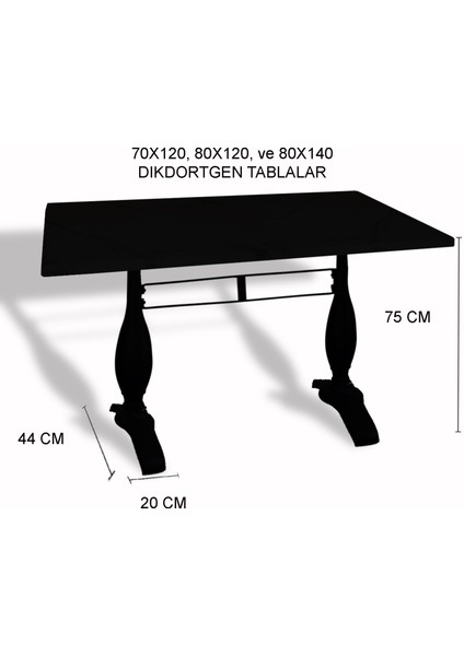 Çipa 3011 Döküm Ayak Masa 70X120 cm - (Werzalit, Wermodin ve Allzalit Tabla) - Afyon Mermer fiyatları