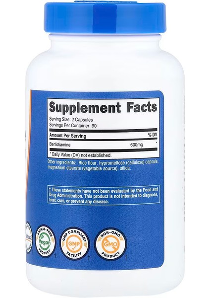 cost Benfotiamine Antioxidants 600 Mg 180 Caps fiyatları