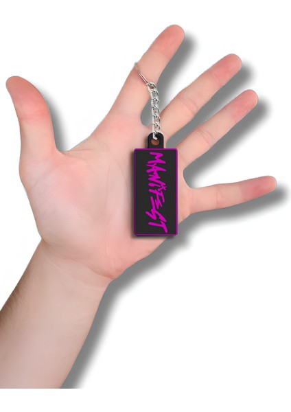 Manifets Grubu Manifestival Temalı Sert Plastik Anahtarlık Pembe – Özel Tasarım, Dayanıklı, Şık modelleri