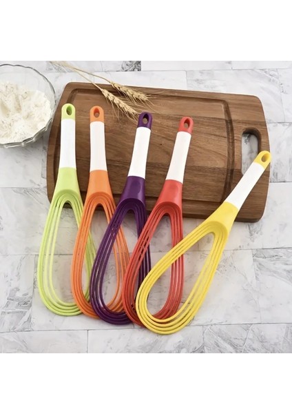 Silikon Saplı 2 Işlevli Çırpıcı (Balon ve Düz) ( Lisinya )