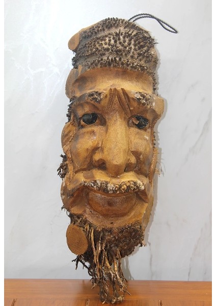 Ahşap Duvara Asmalı Yüz Figürü Sayang-10 ( Lisinya )