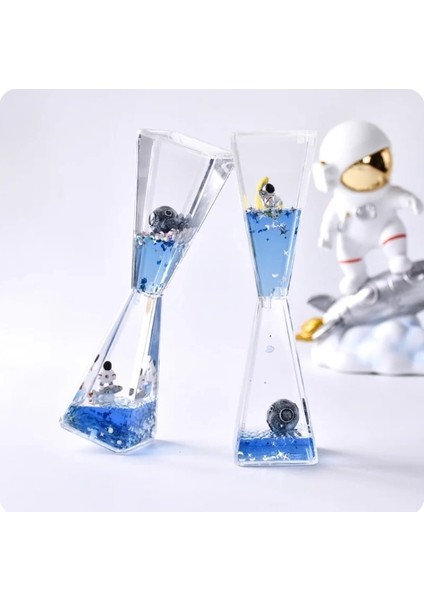 Uzay Temalı Dökülen Yağ Kum Saati ( Lisinya )