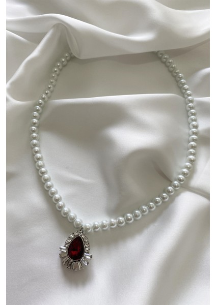 Cam Inci Baget Taş Detaylı Abiye Kolye fiyatları